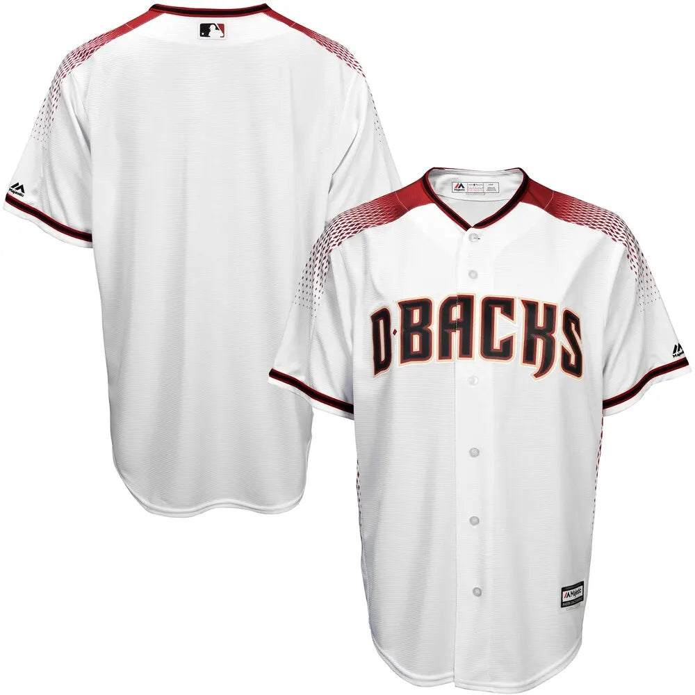 majestic D-backs White Fashion Jersey