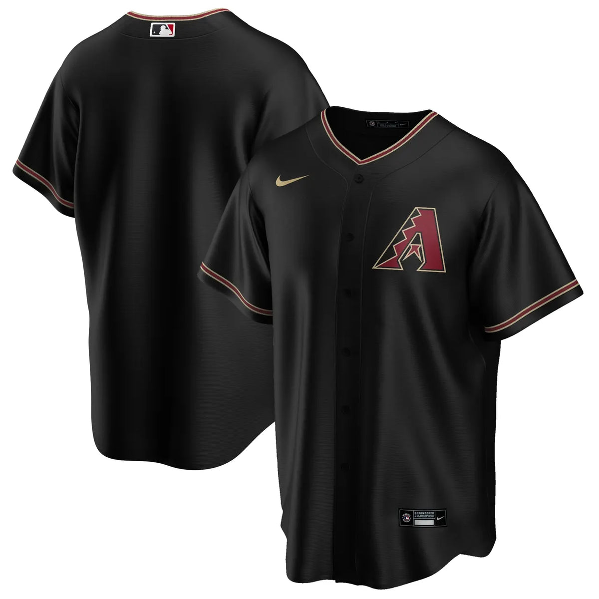 nike D-backs Black Alternate Jersey