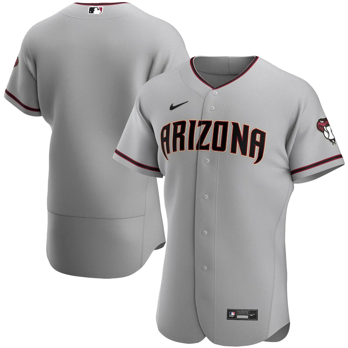 Diamondbacks Gray Alternate Jersey - Hình 2