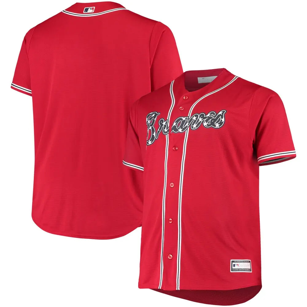 majestic Braves Red Alternate Jersey
