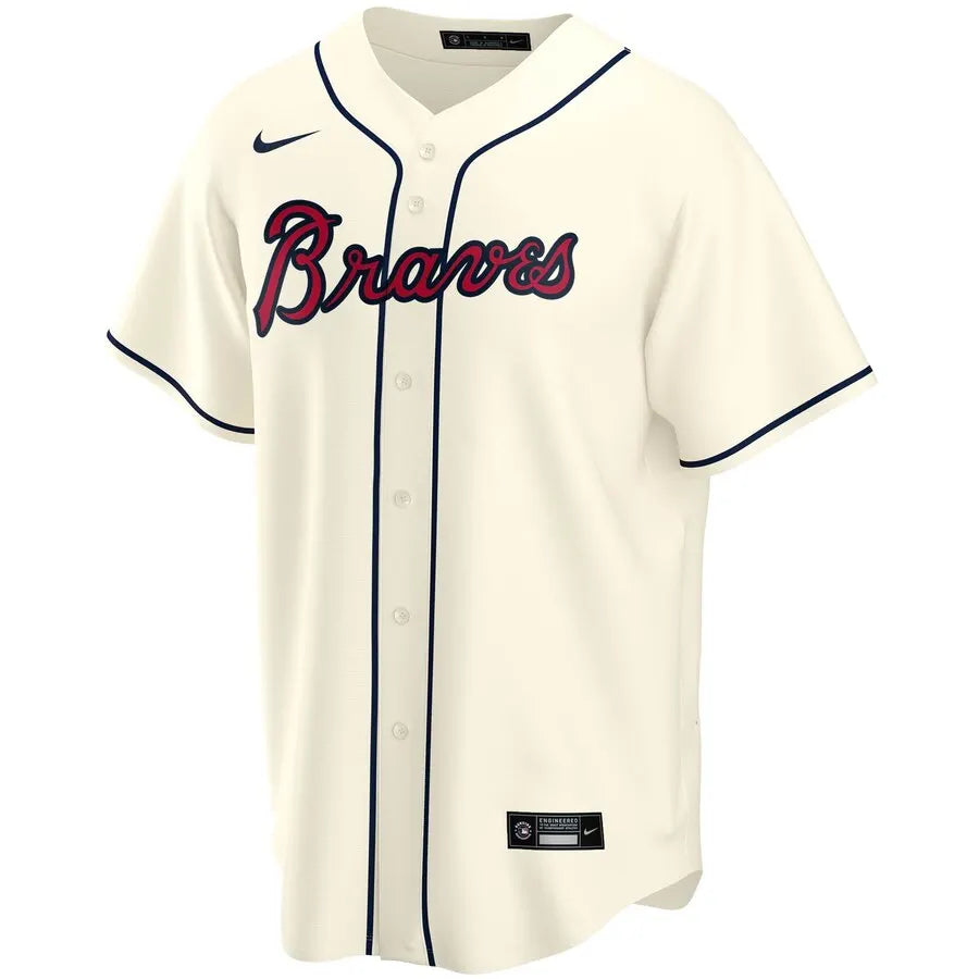 Braves Cream Alternate Jersey - Hình 2