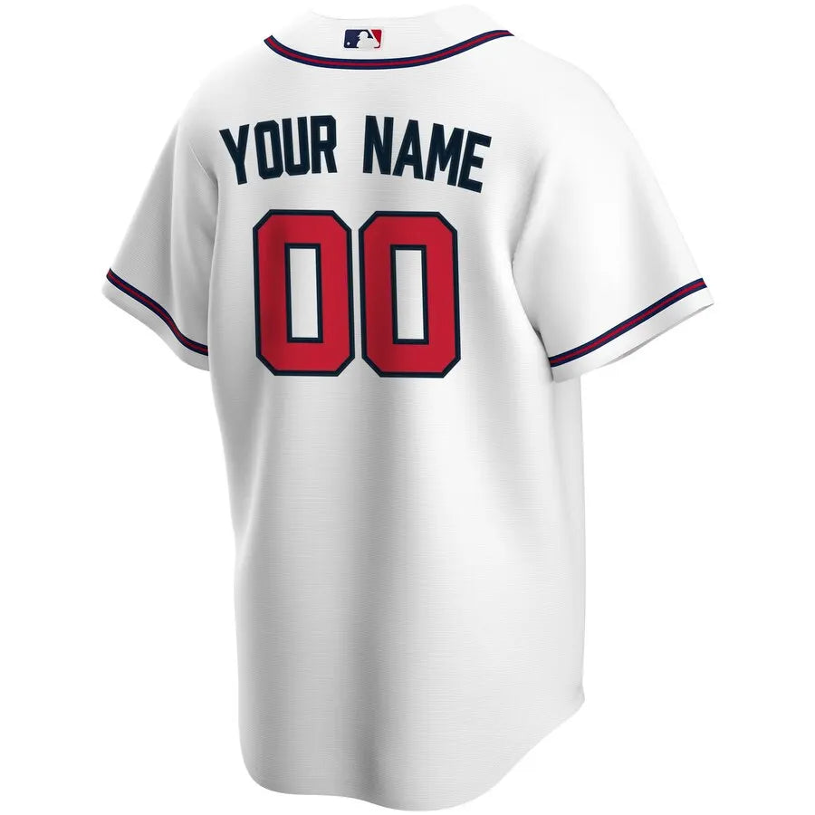 nike Braves White Home Custom Jersey - Hình 3