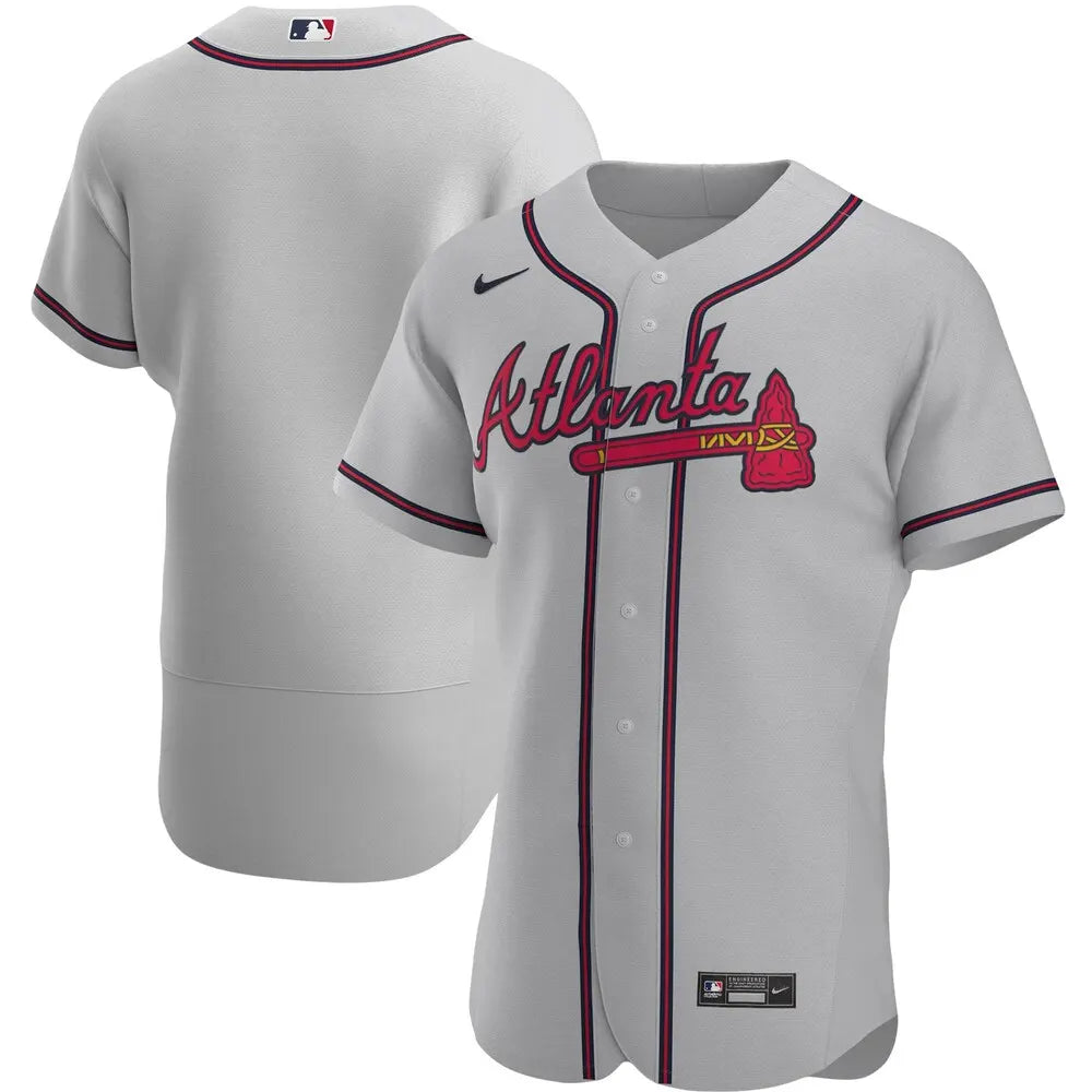 nike Braves Gray Road Jersey