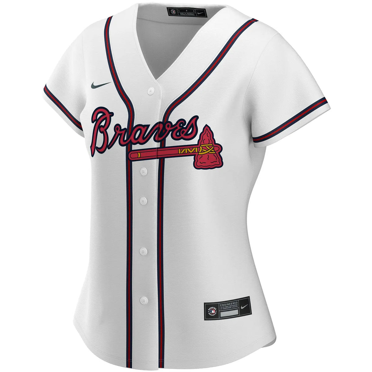 nike Braves White Home Custom Jersey - Hình 3