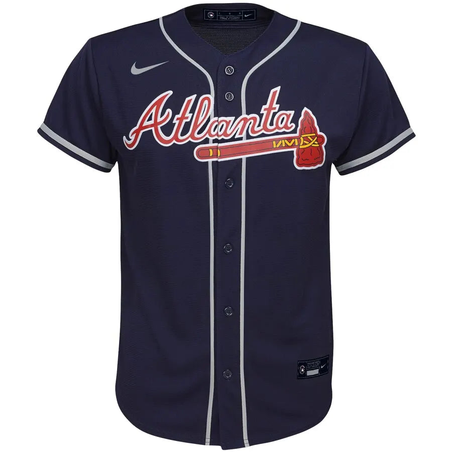 authentic Nike Braves Navy Jersey - Hình 2