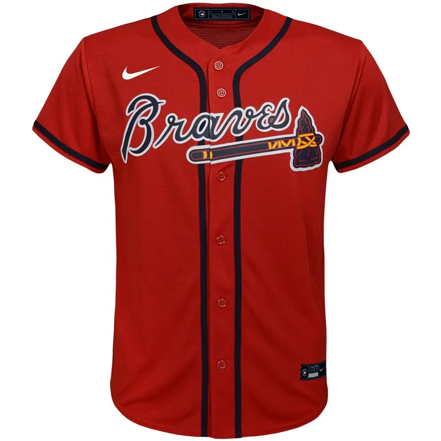 Nike Braves Red Home Jersey - Hình 2