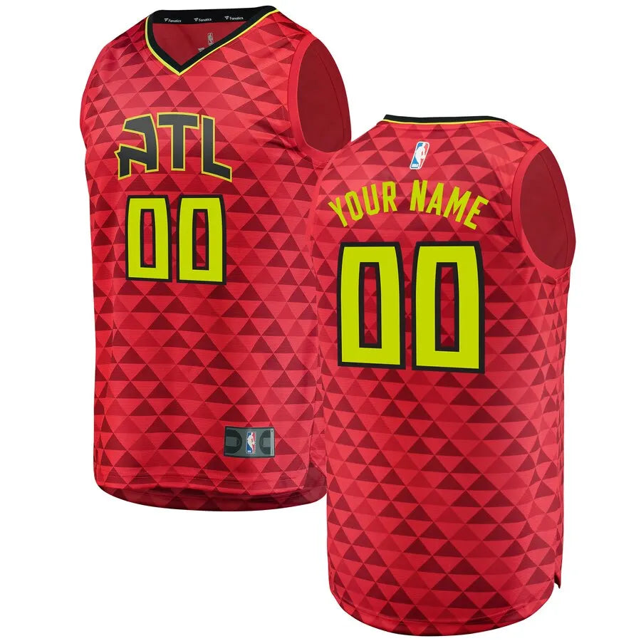 Hawks Red Triangle Custom Jersey