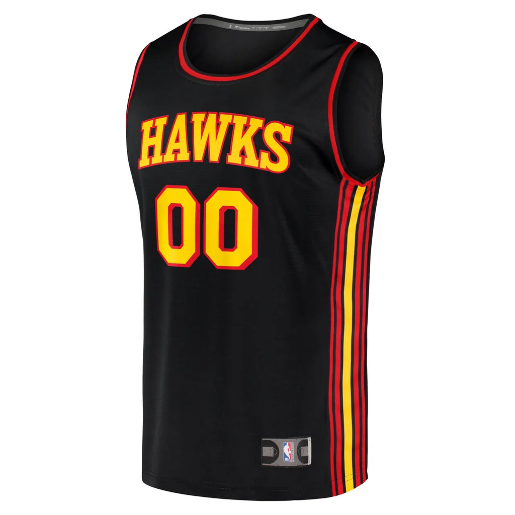 fanatics Hawks Black Custom Jersey - Hình 3