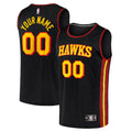 fanatics Hawks Black Custom Jersey