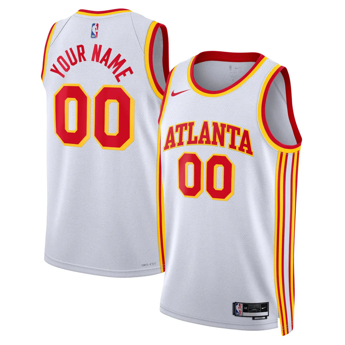 Atlanta Hawks Custom White Jersey