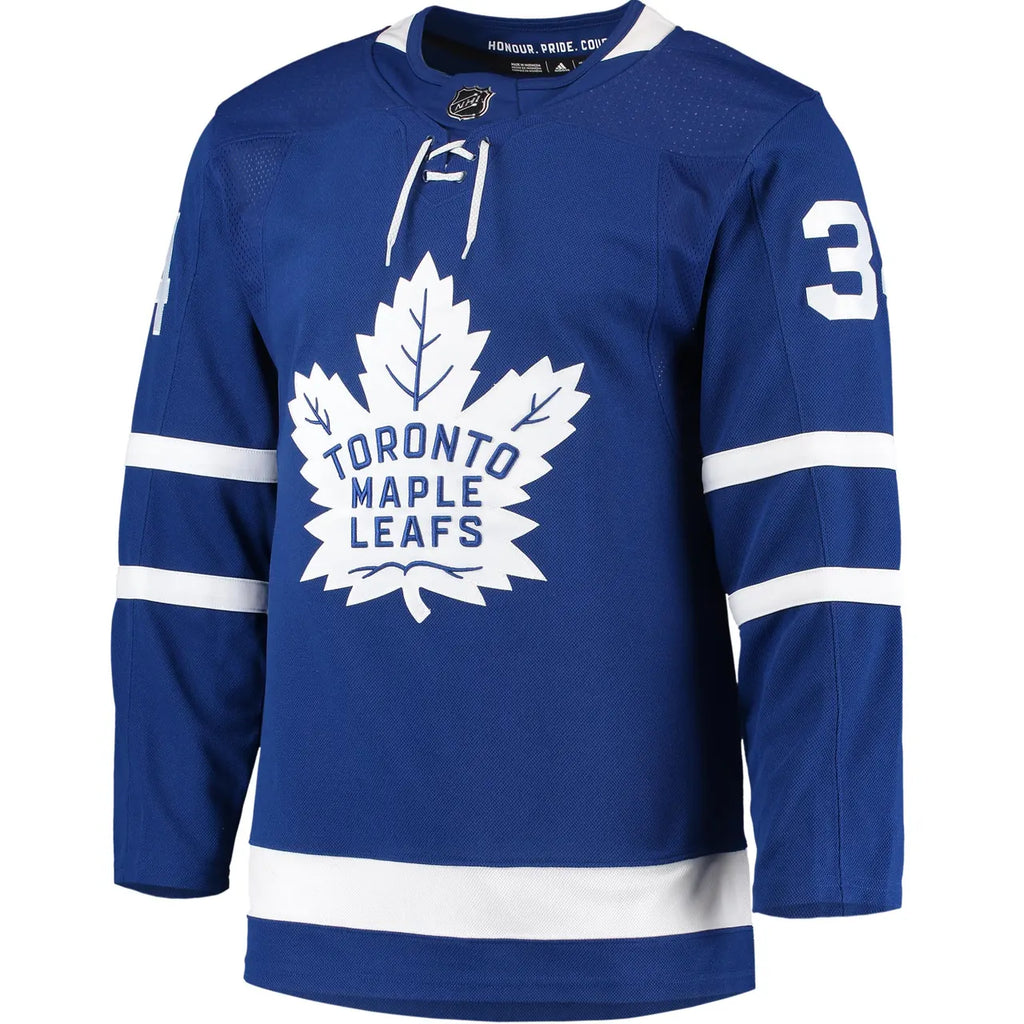 blue Adidas Matthews Leafs Jersey