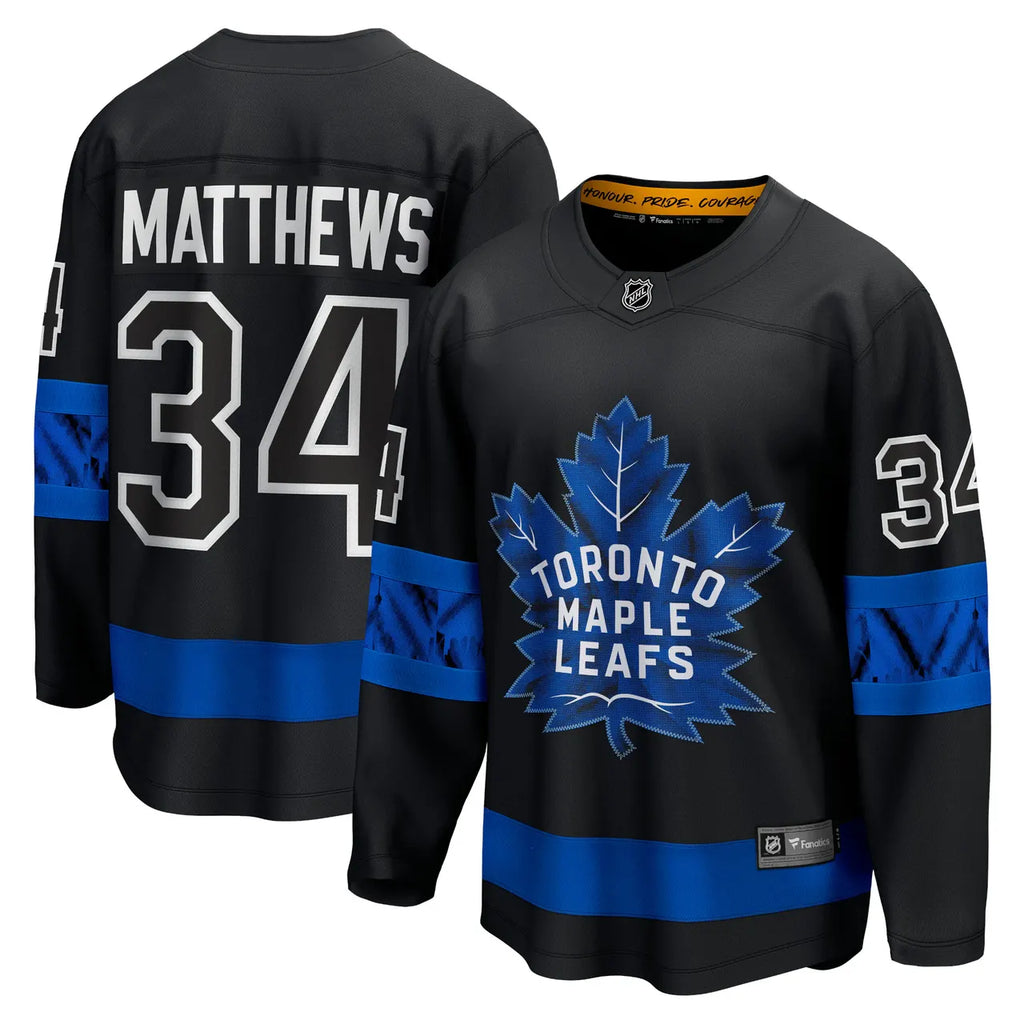 fanatics Matthews Maple Leafs Black Jersey - Hình 2