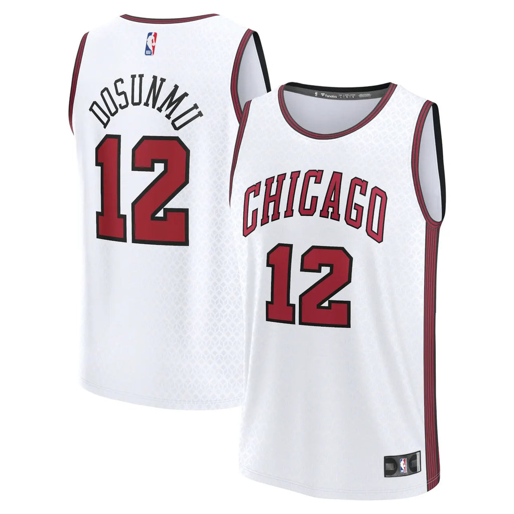 fanatics Dosunmu Bulls White Jersey - Hình 2