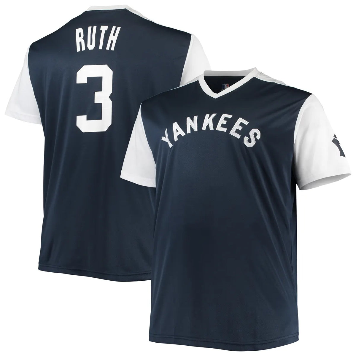 Yankees Ruth #3 Navy Jersey