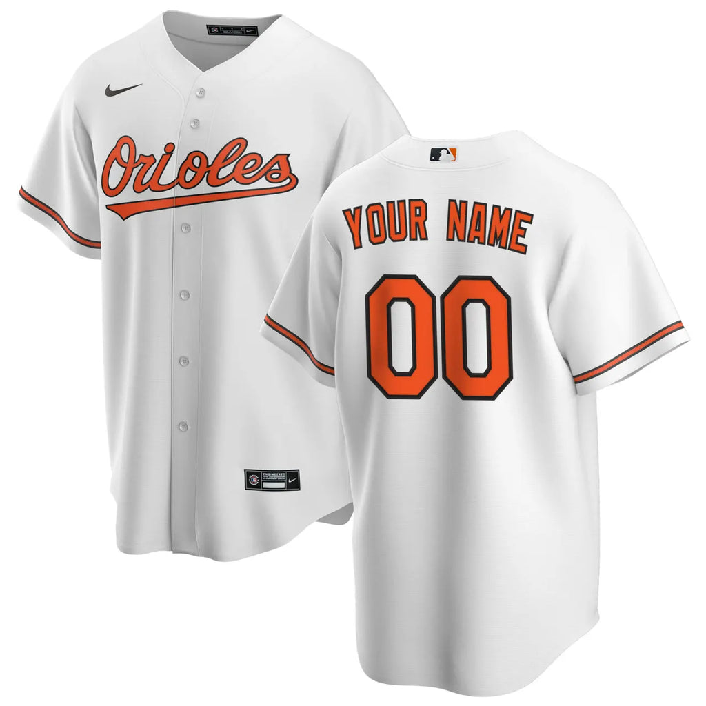 personalize Nike Orioles White Custom Jersey - Hình 2