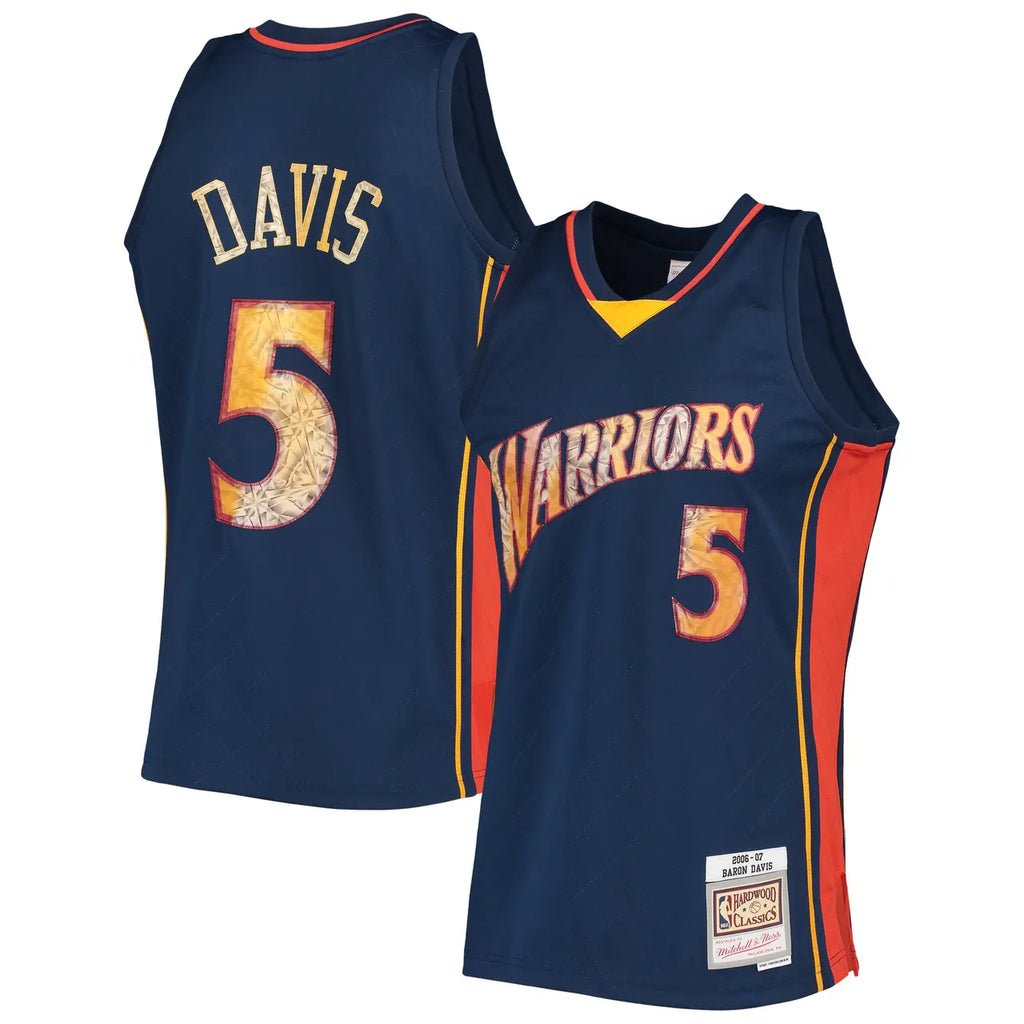 Mitchell & Ness Davis Warriors Navy Jersey