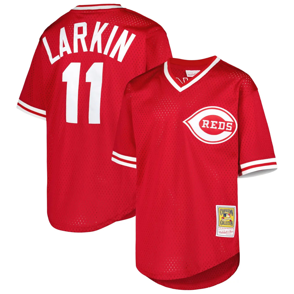 Mitchell & Ness Larkin Reds Red Jersey