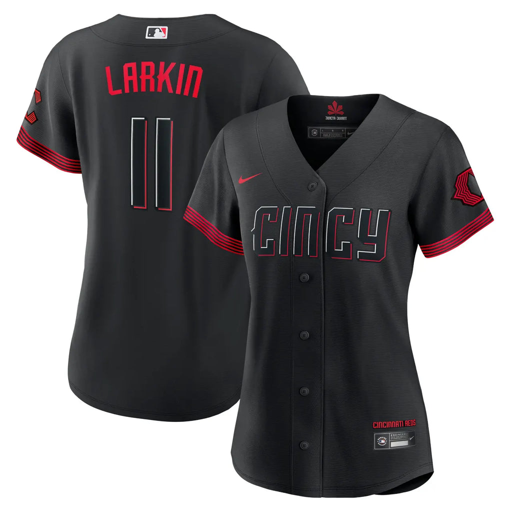 alternate Nike Larkin Reds Black Jersey