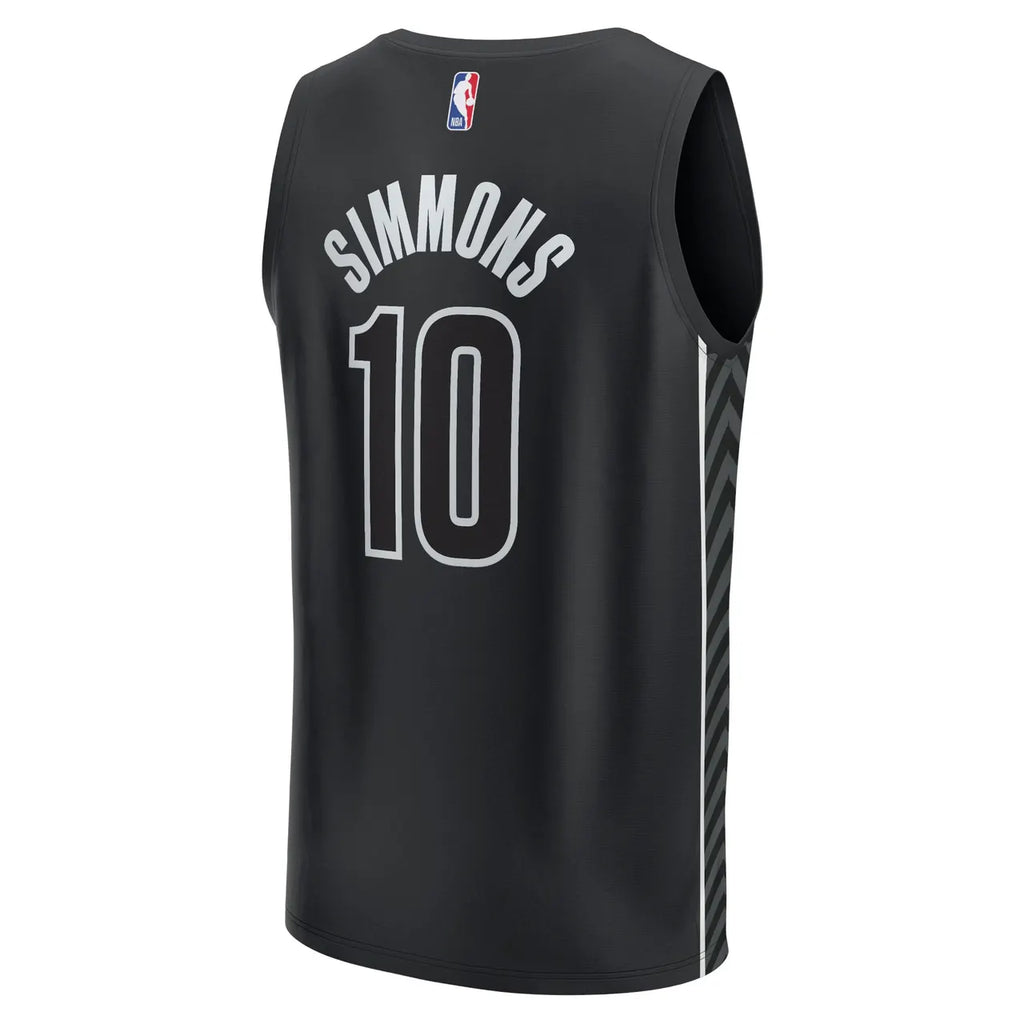 statement Fanatics Simmons Nets Black Jersey - Hình 4