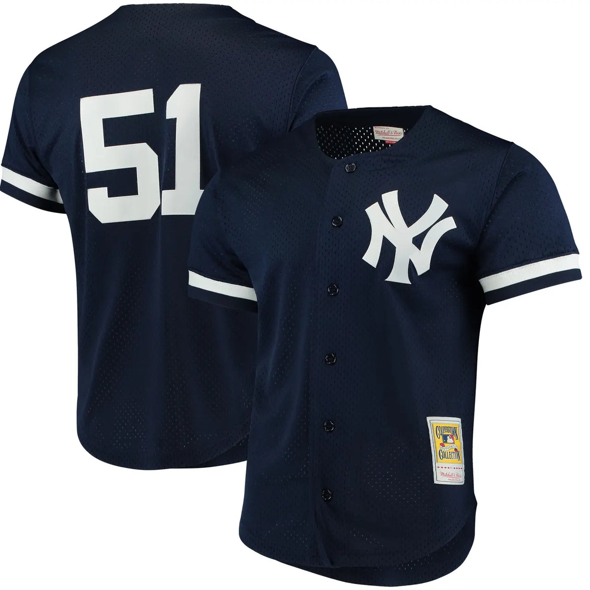 Yankees Navy #51 Mesh Jersey