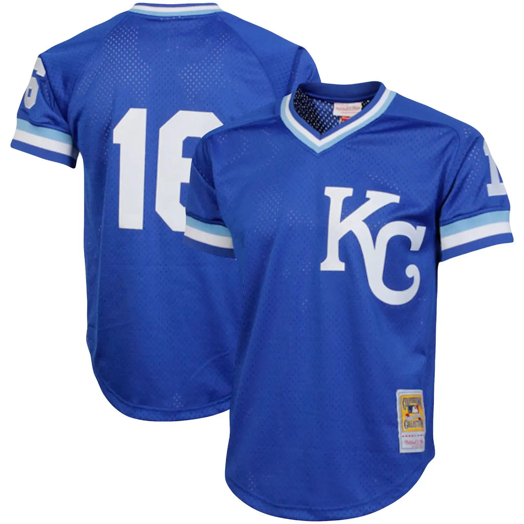 mitchell ness Royals Blue Throwback Jersey - Hình 2