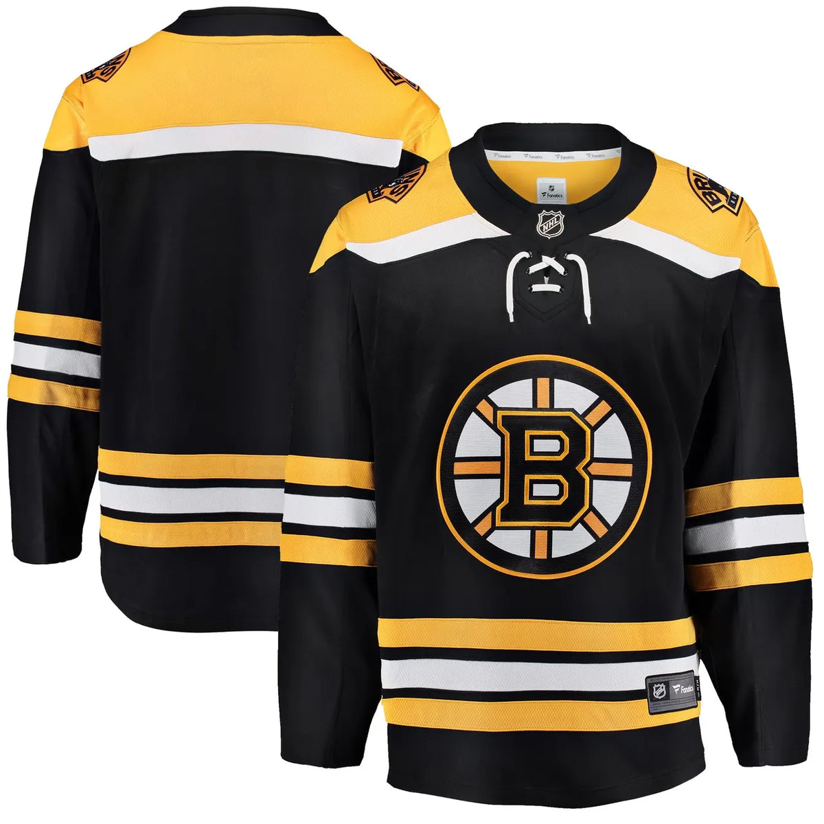 gold Fanatics Bruins Black Jersey - Hình 2