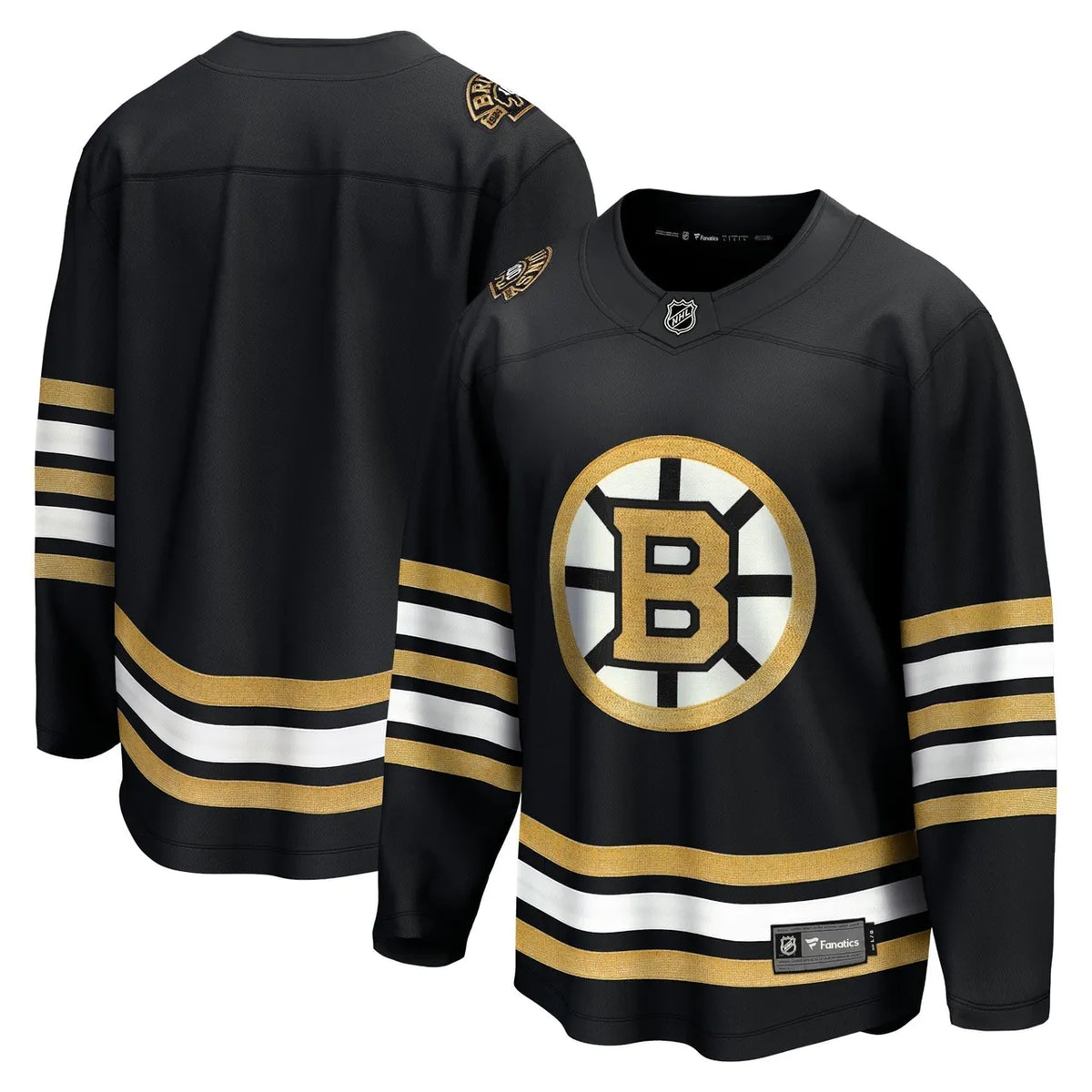 Fanatics Bruins Black Jersey gold