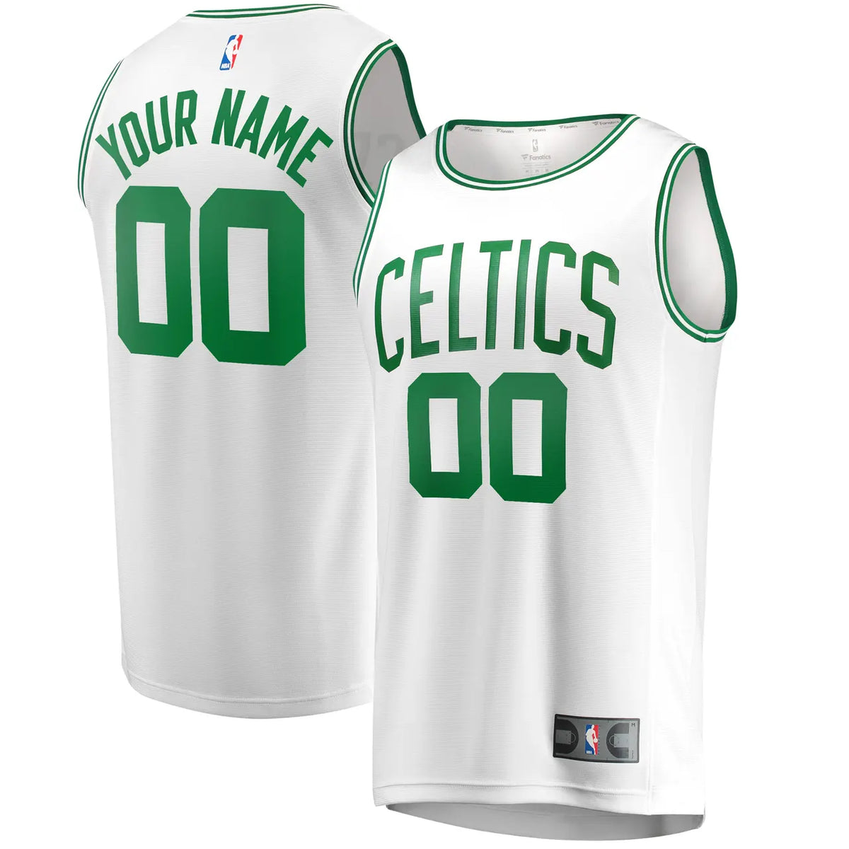 Celtics White Personalized Jersey - Hình 2
