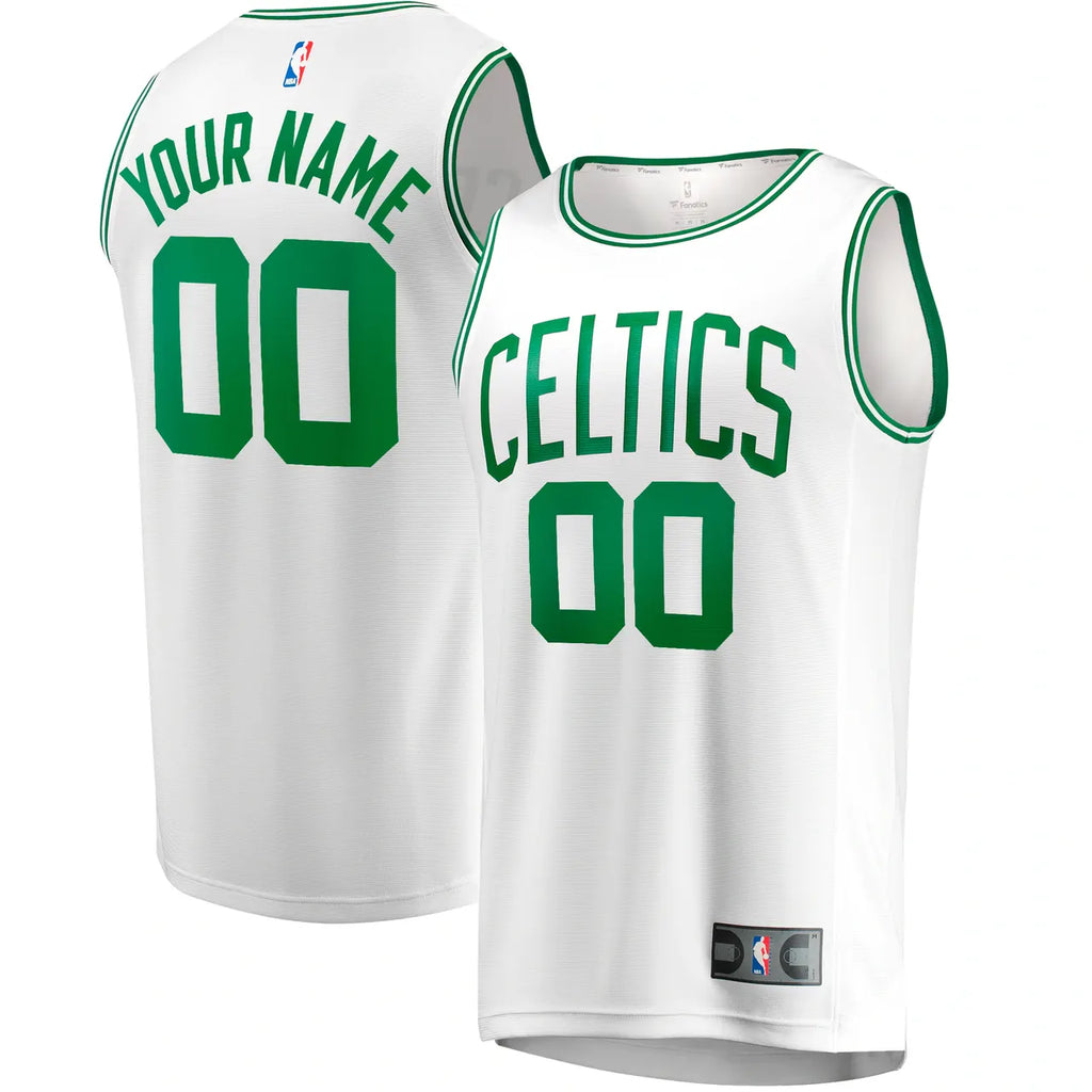 fanatics Celtics White Custom Jersey