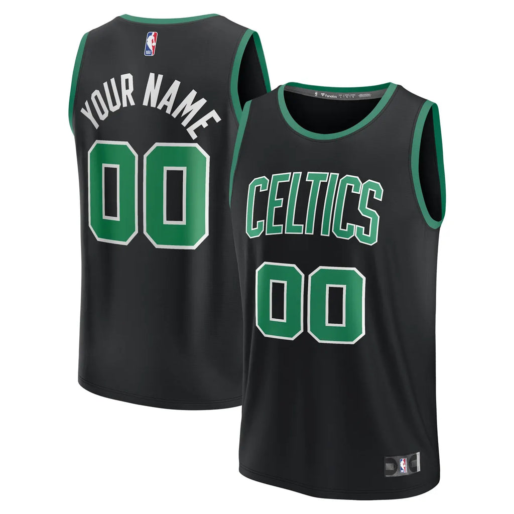 fanatics Celtics Black Custom Jersey - Hình 2
