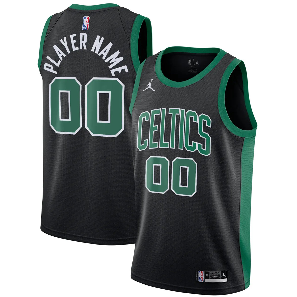personalized Jordan Celtics Black Custom Jersey - Hình 2