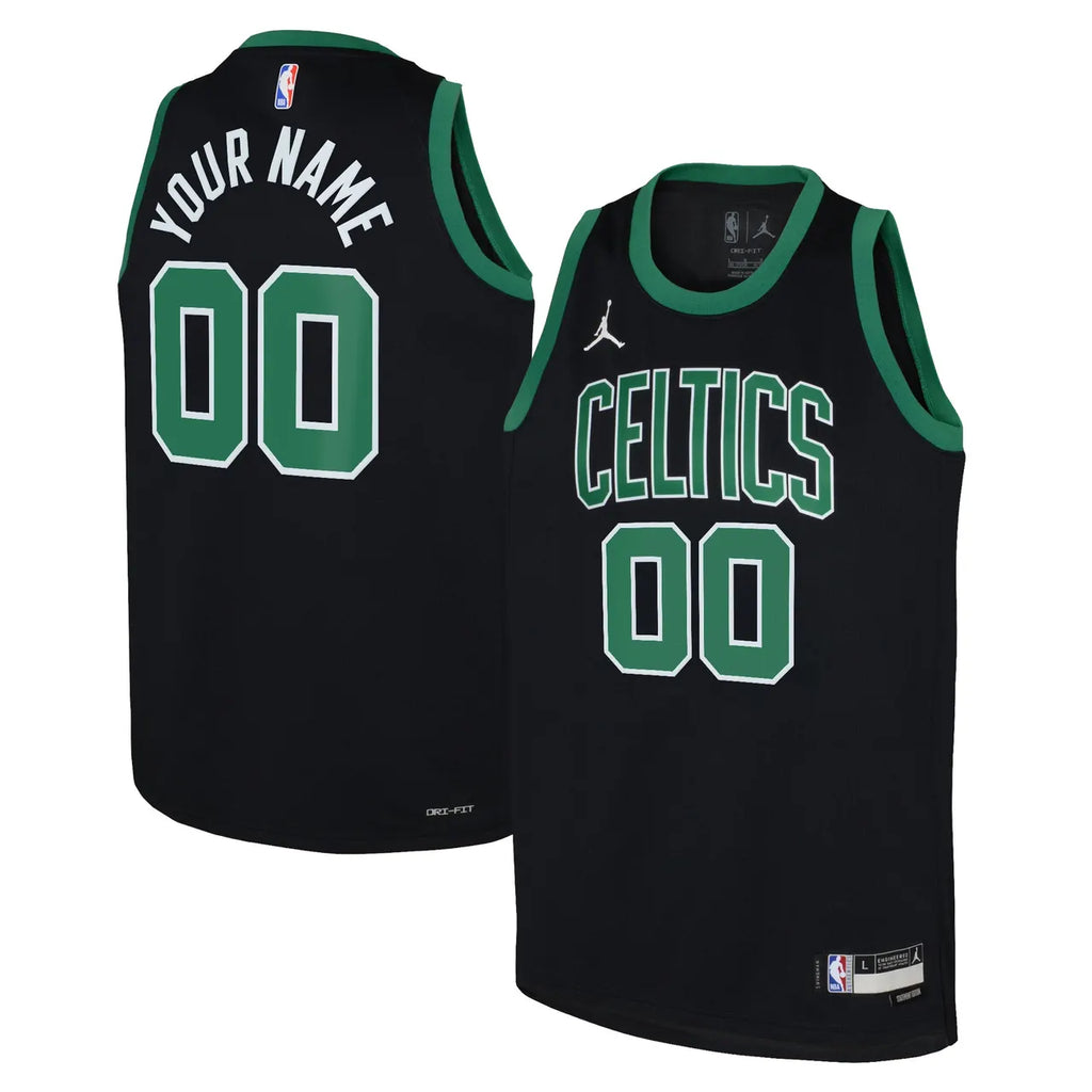 custom Jordan Celtics Black Jersey
