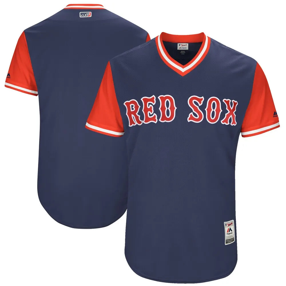 Majestic Navy/Red Red Sox Jersey