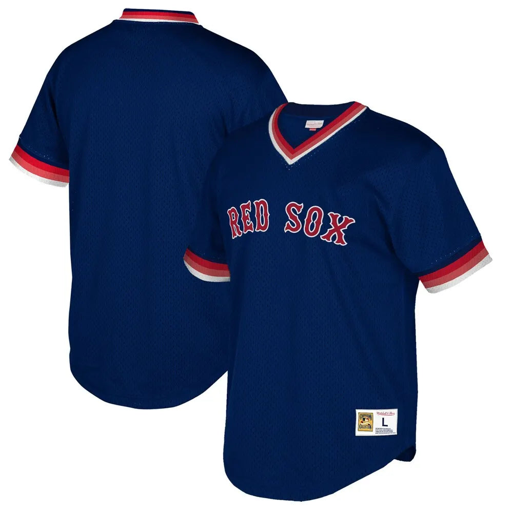 mitchell Red Sox Navy Mesh Jersey
