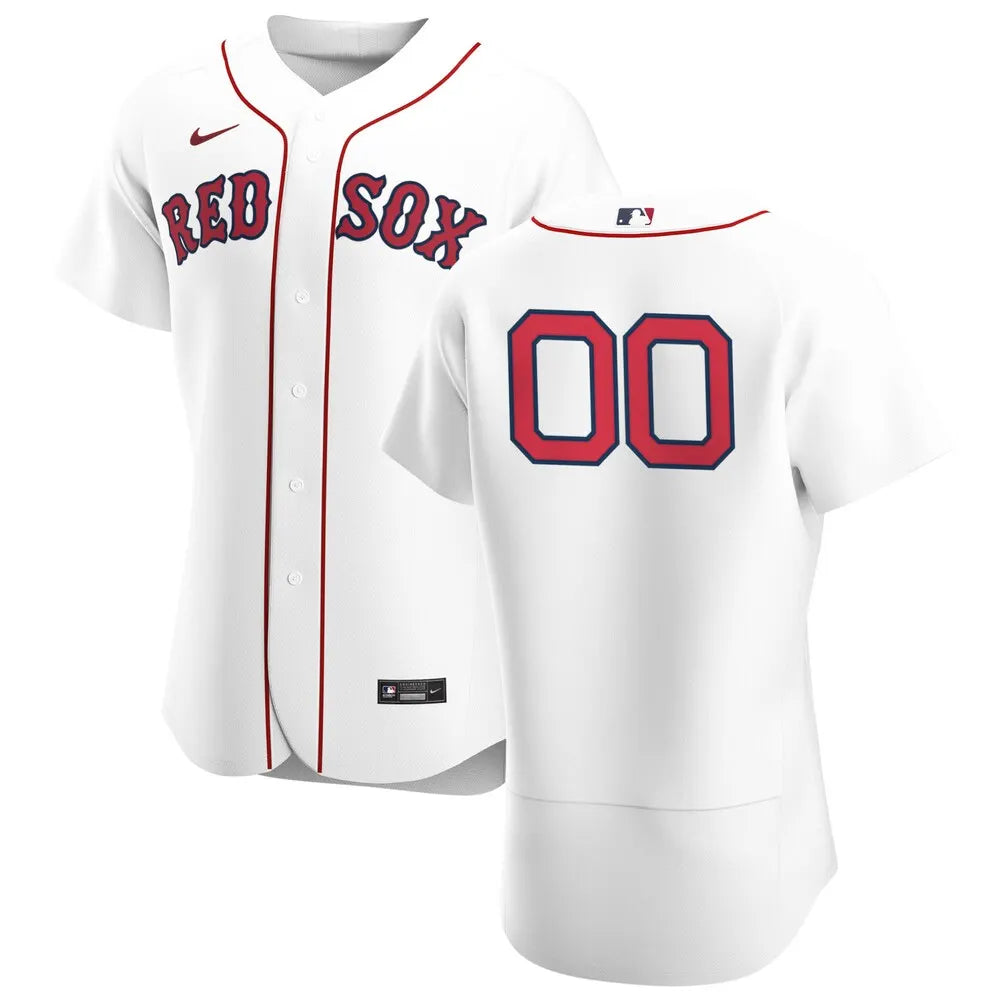 Red Sox White Home Custom Jersey