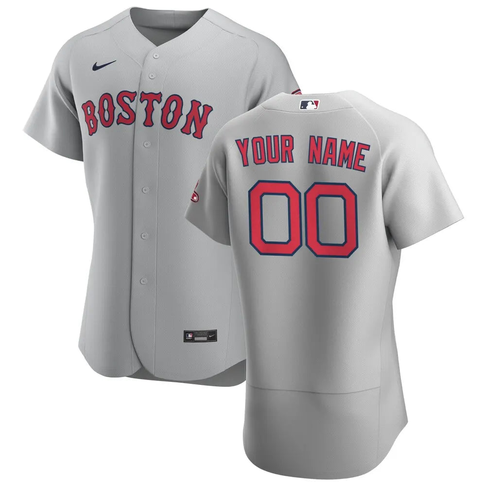 Boston Gray Custom Jersey