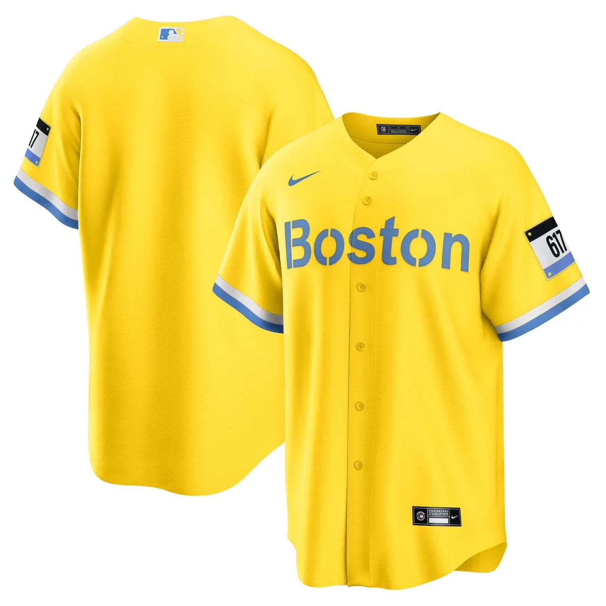 nike city Boston Red Sox Yellow Jersey