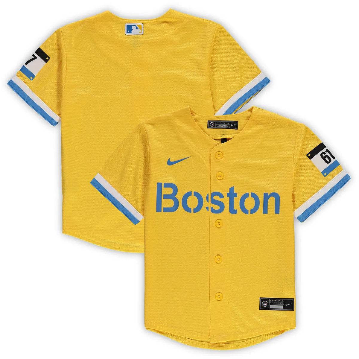 Boston Yellow Baseball Jersey