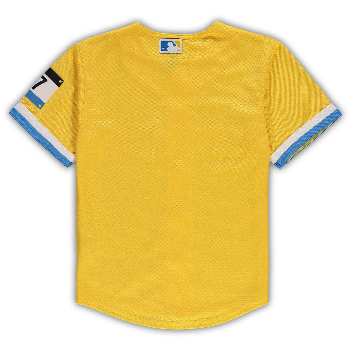 Boston Yellow Baseball Jersey - Hình 4