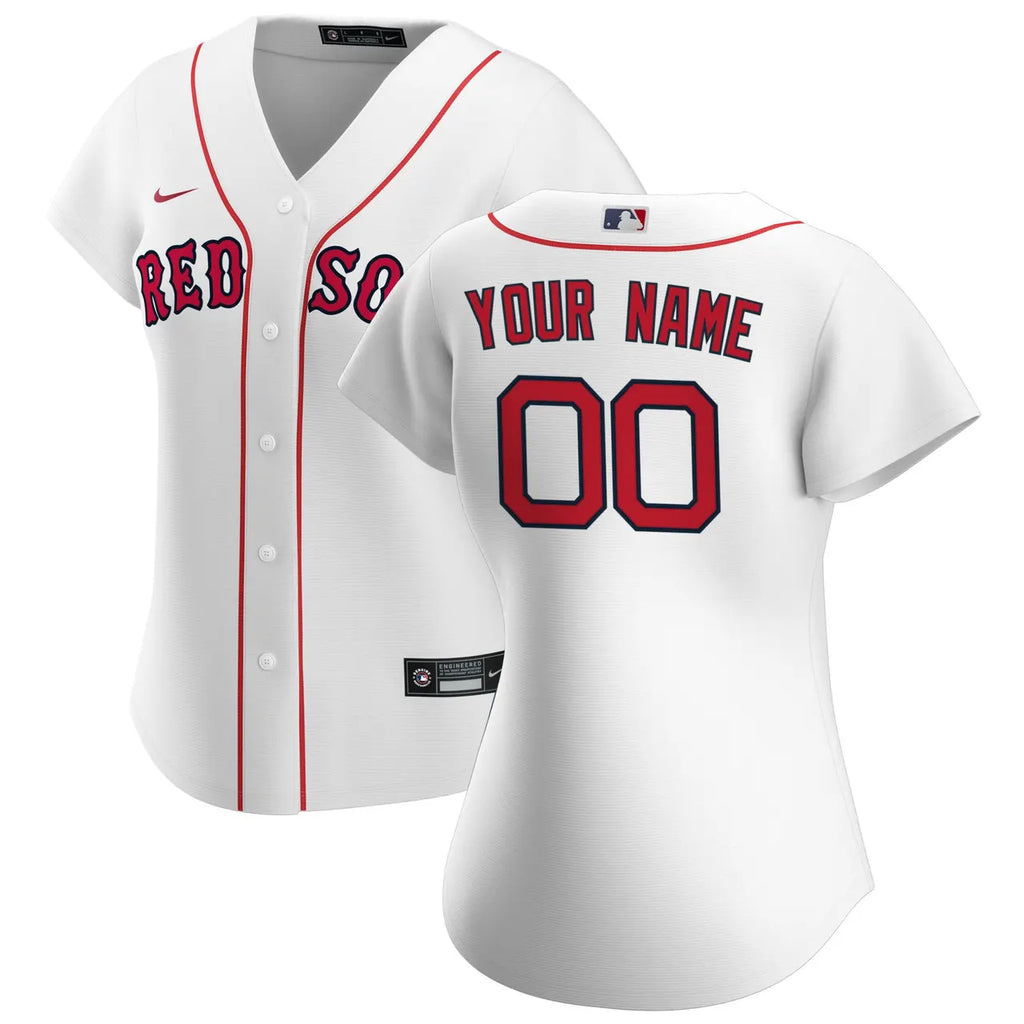Red Sox Custom White Jersey