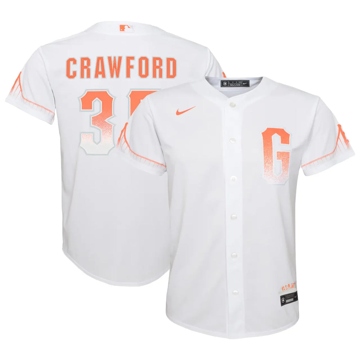 Giants Crawford White Jersey - Hình 2