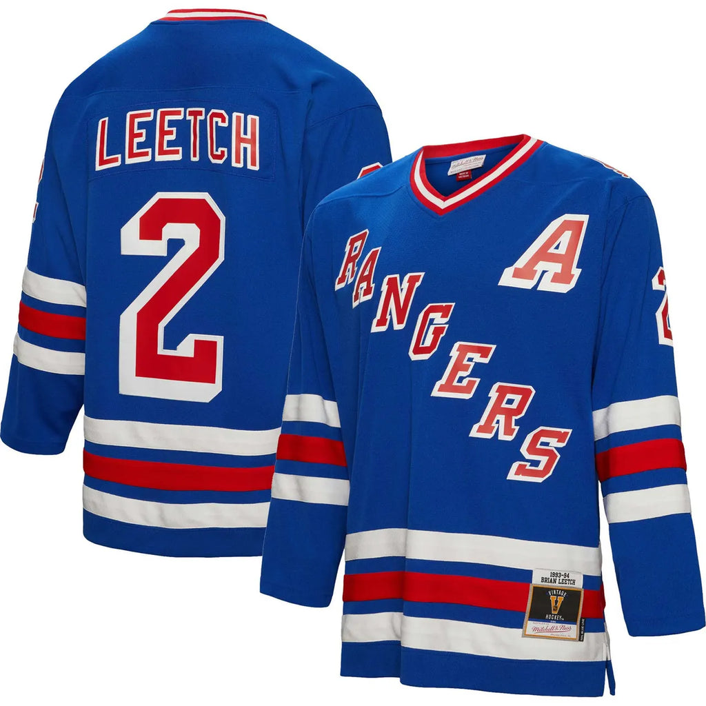 white Mitchell & Ness Leetch Rangers Jersey - Hình 7