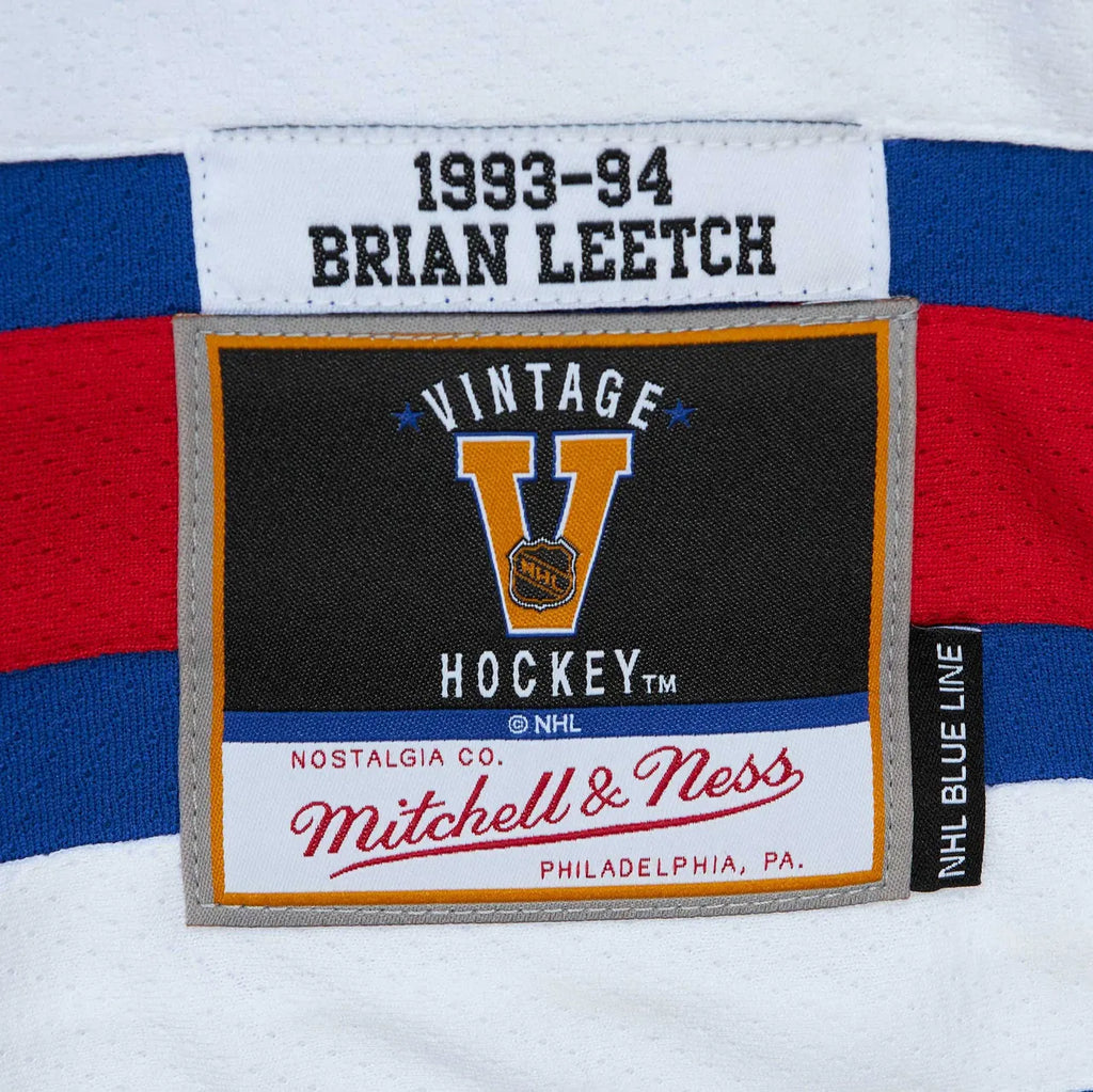 white Mitchell & Ness Leetch Rangers Jersey - Hình 11