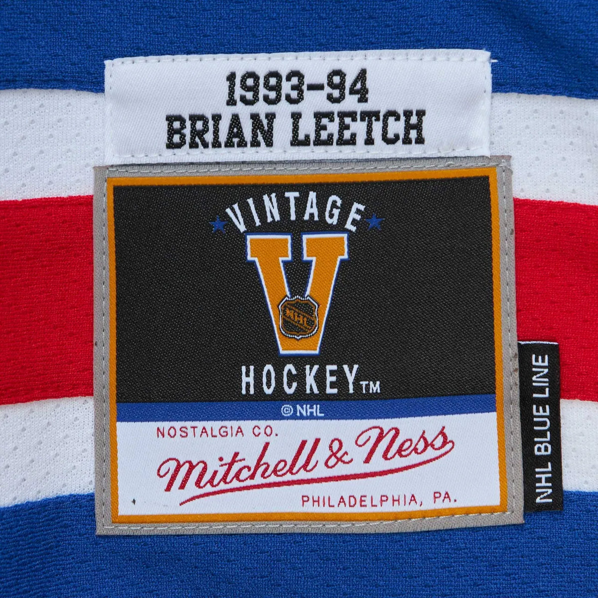 white Mitchell & Ness Leetch Rangers Jersey - Hình 6