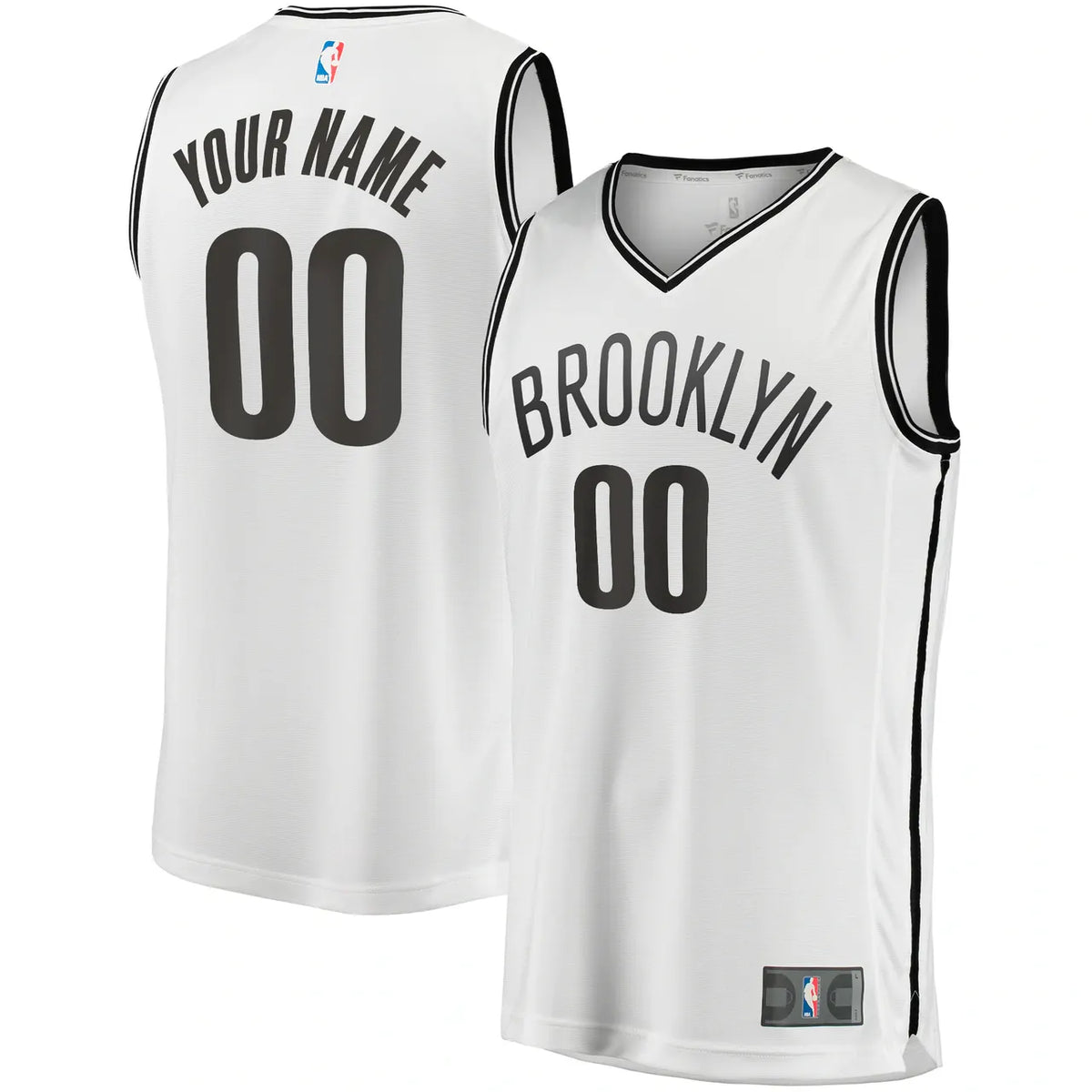 Fanatics Nets White Custom Jersey