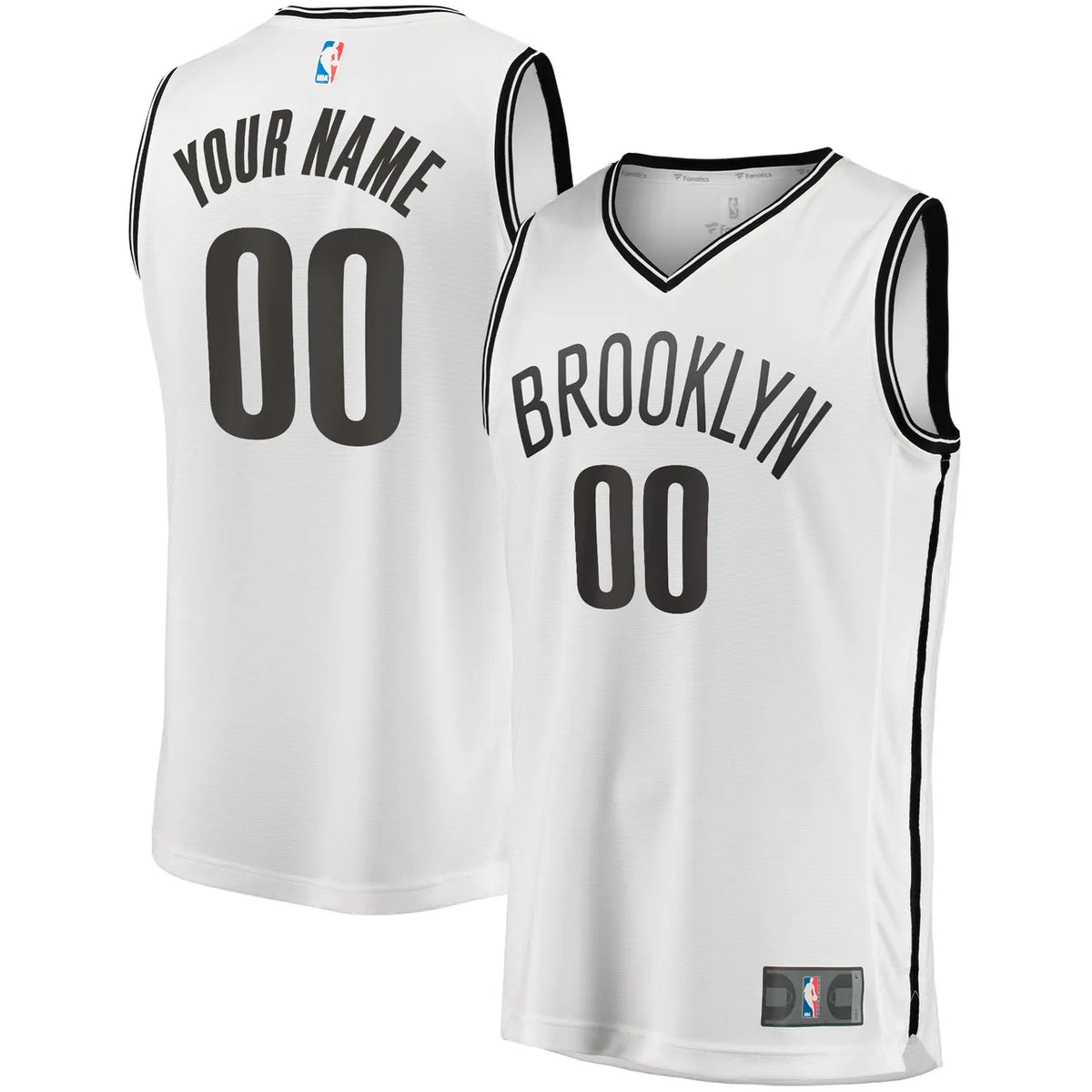 Fanatics Nets White Custom Jersey - Hình 2