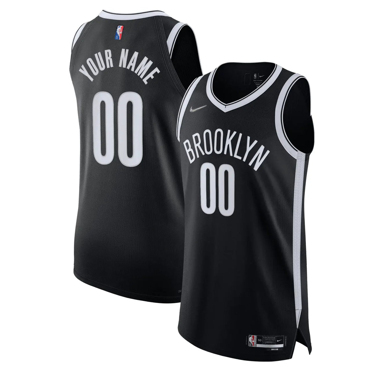 Nets Black Icon Jersey Custom