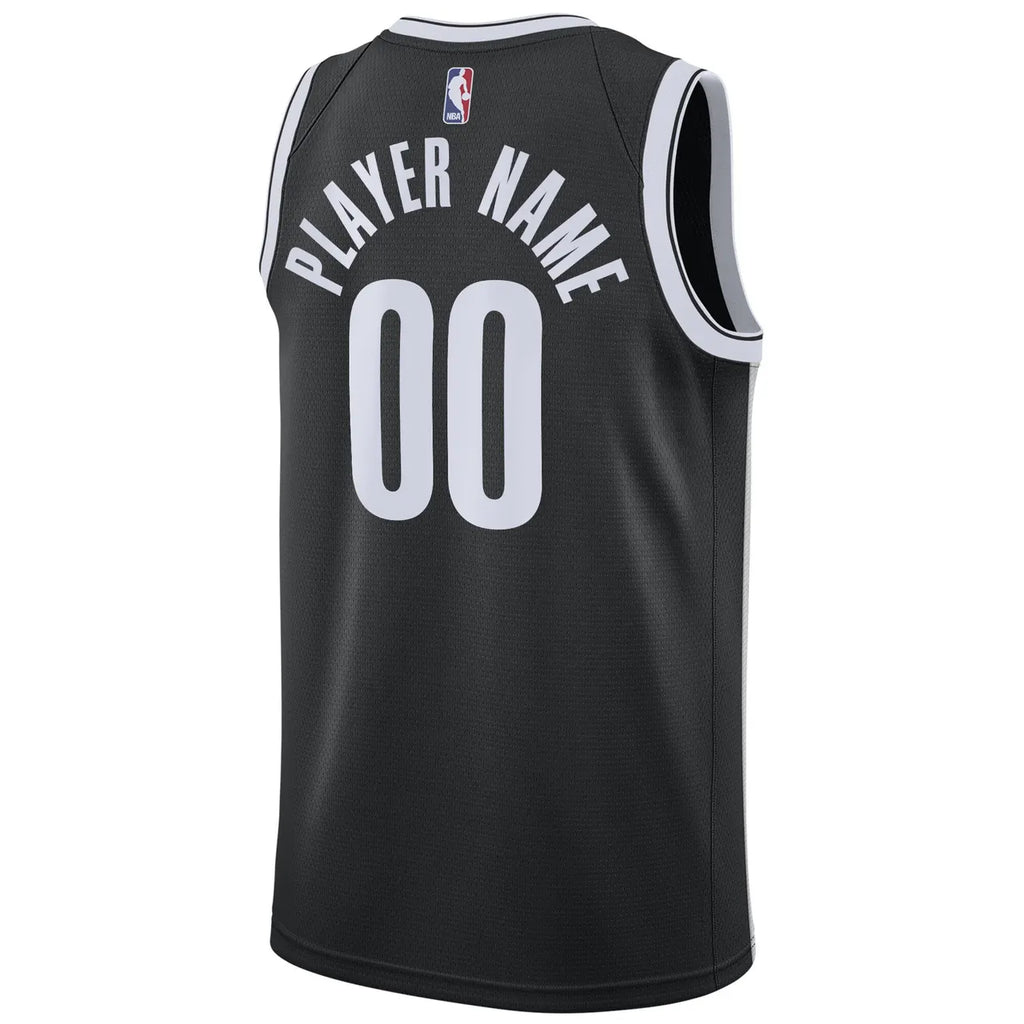 brooklyn Nike Nets Black Jersey - Hình 3