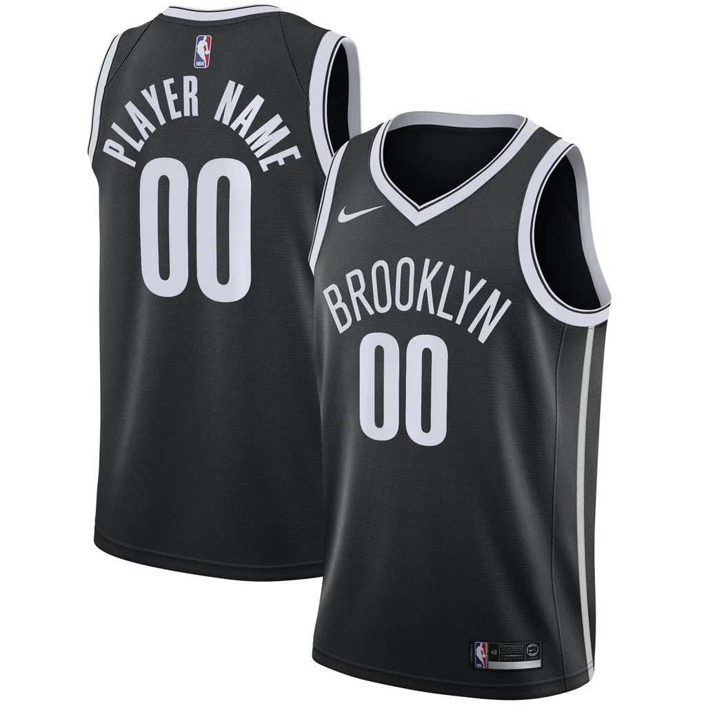 Nike Nets Black Jersey Custom