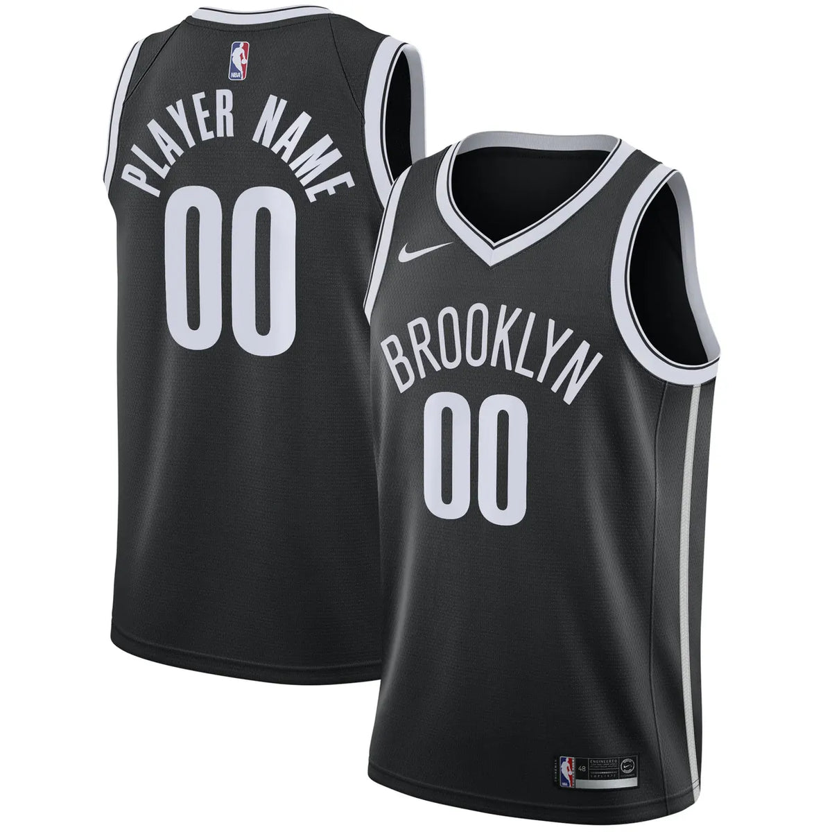 Nike Nets Black Jersey Custom